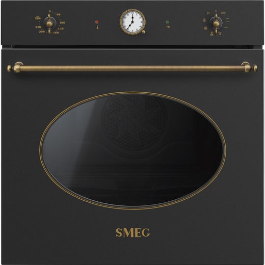Smeg Coloniale kiertoilmauuni 60 cm pyrolyysipuhdistuksella antrasiitti