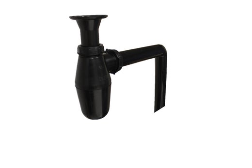 Raksa muovinen vesilukko musta lattiaputkella